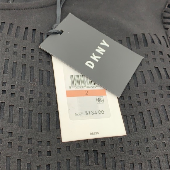 4/$25 DKNY Laser Cut Fit & Flare Wear &Work Dress 2 NEW - Picture 3 of 5